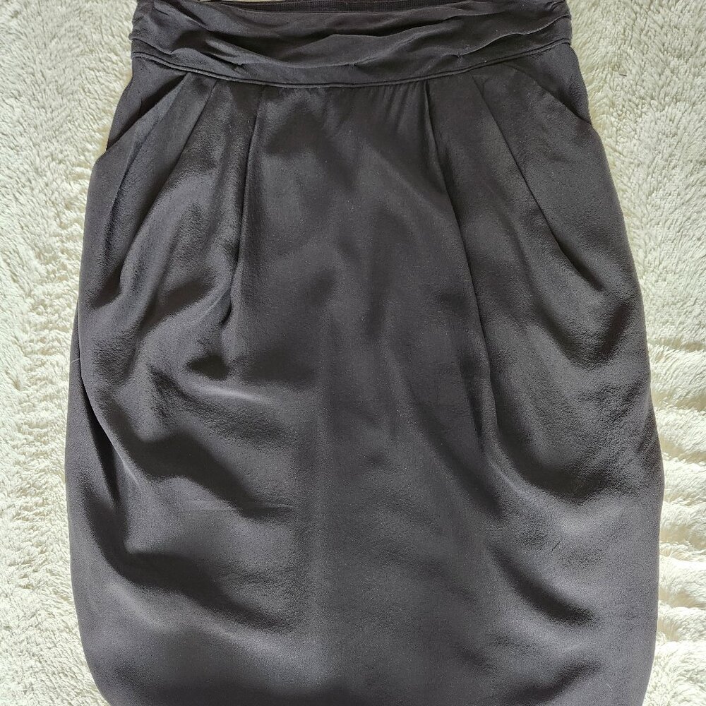 Wilfred Black Silk Tulip Skirt